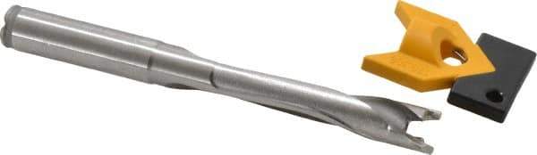 Kennametal - 12.5 to 12.99mm Diam, 5xD, 65.02mm Max Depth, 1/2" Shank Diam, 79.5mm Flute, 130.18mm OAL, Replaceable Tip Drill - KTIP05000HP Insert, O Seat Size, Series KenTIP - Exact Tool & Supply