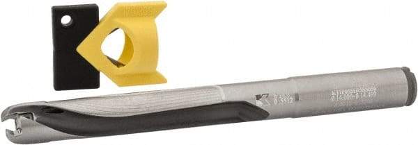 Kennametal - 14 to 14.49mm Diam, 5xD, 72.39mm Max Depth, 9/16" Shank Diam, 88.9mm Flute, 146.05mm OAL, Replaceable Tip Drill - KTIP05625HP Insert, R Seat Size, Series KenTIP - Exact Tool & Supply