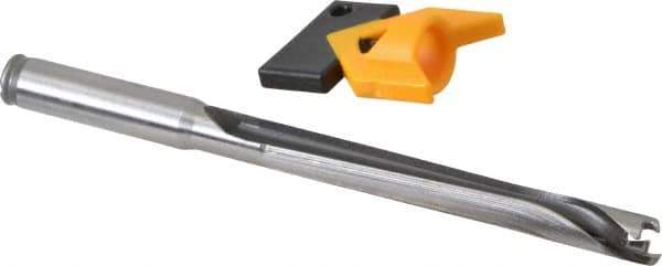 Kennametal - 10 to 10.49mm Diam, 8xD, 84mm Max Depth, 7/16" Shank Diam, 98.8mm Flute, 146.05mm OAL, Replaceable Tip Drill - KTIP03946HP Insert, J Seat Size, Series KenTIP - Exact Tool & Supply