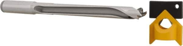 Kennametal - 13 to 13.49mm Diam, 8xD, 108mm Max Depth, 9/16" Shank Diam, 130.3mm Flute, 180.98mm OAL, Replaceable Tip Drill - KTIP05156HP Insert, P Seat Size, Series KenTIP - Exact Tool & Supply