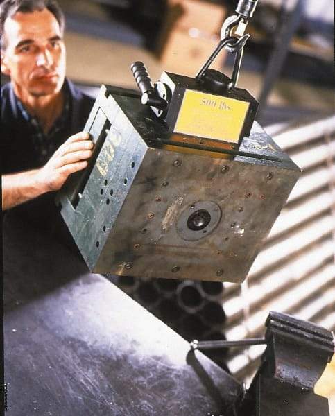 Mag-Mate - 1,200 Lb Load Capacity, Magnetic Lifter - 4-1/2" High x 10-1/2" Wide - Exact Tool & Supply