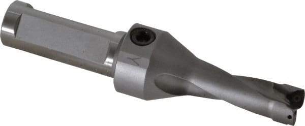 Kennametal - 1.6" Max Drill Depth, 2.5xD, 15.9mm Diam, Indexable Insert Drill - 2 Inserts, 3/4" Shank Diam, Straight Shank - Exact Tool & Supply