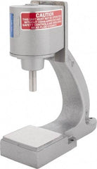 Mead - 1/2" Ram, 4-7/16" Throat Depth, 1/4 Ton Pneumatic Arbor Press - 4" Max Work Height x 3" Max Work Width, 3-1/4" Base Width x 9" Base Depth - Exact Tool & Supply