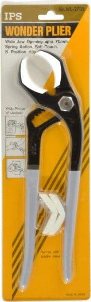 Value Collection - 12" OAL, 2-1/4" Jaw Length x 3-3/4" Jaw Width, 8 Position Tongue & Groove Pliers - Soft Curved Jaws, Standard Head - Exact Tool & Supply