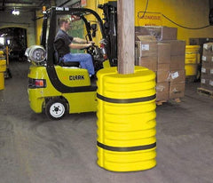 Eagle - 24" Wide x 24" Deep x 42" High, High Density Polyethylene Column Protector - Fits 6" Columns, Yellow - Exact Tool & Supply