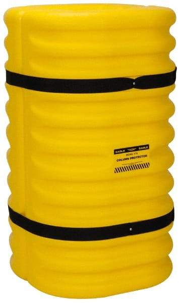 Eagle - 24" Wide x 24" Deep x 42" High, High Density Polyethylene Column Protector - Fits 10" Columns, Yellow - Exact Tool & Supply