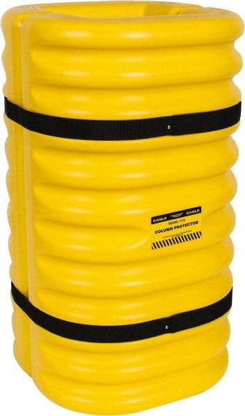 Eagle - 24" Wide x 24" Deep x 42" High, High Density Polyethylene Column Protector - Fits 12" Columns, Yellow - Exact Tool & Supply