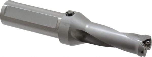 Kennametal - 2.65" Max Drill Depth, 2.5xD, 27mm Diam, Indexable Insert Drill - 2 Inserts, 1-1/4" Shank Diam, Straight Shank - Exact Tool & Supply