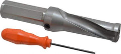 Kennametal - 79.5mm Max Drill Depth, 2.5xD, 31.8mm Diam, Indexable Insert Drill - 2 Inserts, 1-1/4" Shank Diam, Straight Shank - Exact Tool & Supply