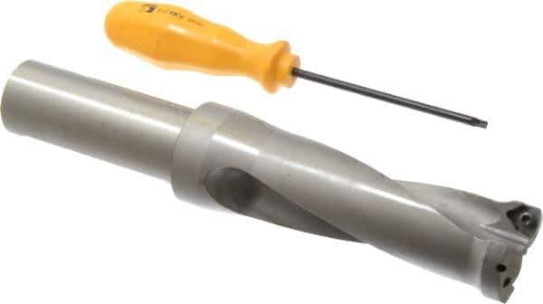 Kennametal - 3-3/4" Max Drill Depth, 2.5xD, 38.1mm Diam, Indexable Insert Drill - 2 Inserts, 1-1/4" Shank Diam, Straight Shank - Exact Tool & Supply