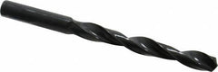 Interstate - 10.2mm 118° High Speed Steel Jobber Drill - Oxide Finish, Right Hand Cut, Spiral Flute, Straight Shank, 5-15/64" OAL, Standard Point - Exact Tool & Supply