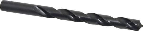 Interstate - 12.9mm 118° High Speed Steel Jobber Drill - Oxide Finish, Right Hand Cut, Spiral Flute, Straight Shank, 152mm OAL, Standard Point - Exact Tool & Supply