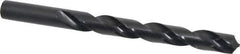 Interstate - 12.9mm 118° High Speed Steel Jobber Drill - Oxide Finish, Right Hand Cut, Spiral Flute, Straight Shank, 152mm OAL, Standard Point - Exact Tool & Supply