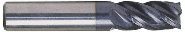 Kennametal - 3/4", 7/8" LOC, 3/4" Shank Diam, 3-1/2" OAL, 4 Flute, Solid Carbide Square End Mill - Single End, TiAlN/TiN/TiAlN Finish, Spiral Flute, Variable° Helix, Right Hand Cut, Right Hand Flute, Series HPHV - Exact Tool & Supply