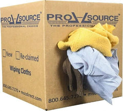 PRO-SOURCE - Reclaimed Rags - Assorted Colors, Fleece and Sweatshirt, Low Lint, Box - Exact Tool & Supply