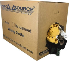 PRO-SOURCE - Reclaimed Rags - Assorted Colors, Fleece and Sweatshirt, Low Lint, Box - Exact Tool & Supply