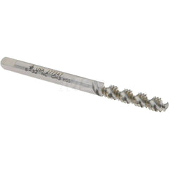 Made in USA - #6-32 UNC, 2 Flute, H3, Bright Finish High Speed Steel Fast Spiral Flute Tap - Exact Tool & Supply