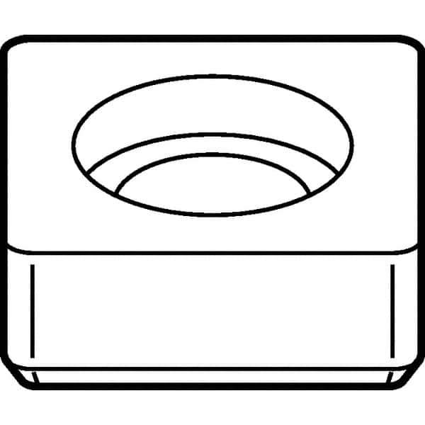 Kennametal - 7.52mm Inscribed Circle, Square Turning Shim for Indexables - 0.19" Thick, SKSN Shim Style - Exact Tool & Supply