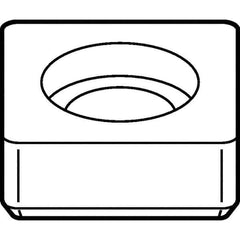 Kennametal - 3.33mm Inscribed Circle, Square Turning Shim for Indexables - 0.188" Thick, SM Shim Style, Left Hand, Right Hand Cut - Exact Tool & Supply