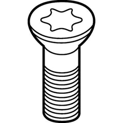 Kennametal - Torx Plus Cap Screw for Indexable Grooving - For Use with Clamps or Inserts - Exact Tool & Supply