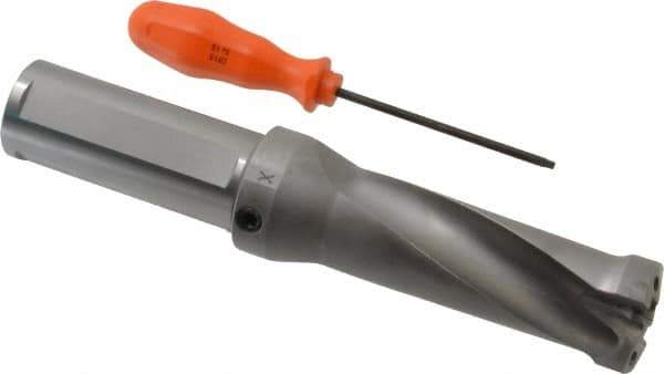 Kennametal - 4.1" Max Drill Depth, 2.5xD, 41.3mm Diam, Indexable Insert Drill - 2 Inserts, 1-1/2" Shank Diam, Straight Shank - Exact Tool & Supply