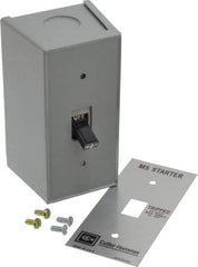 Eaton Cutler-Hammer - 2 Poles, 0.4 to 16 Amp, NEMA, Enclosed Toggle Manual Motor Starter - 60.5mm Wide x 71.9mm Deep x 105.7mm High, 1 hp at 120/240 V, 1 hp at 277 V & 1/4 hp at 32 V, CSA Certified, NEMA 1, UL Listed - Exact Tool & Supply