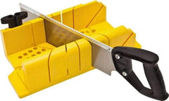 Stanley - 22.5°, 45°, 60°, 90° Miter Saw Miter Box & Saw - 4-1/4" Box Width x 18-1/4" Box Length - Exact Tool & Supply