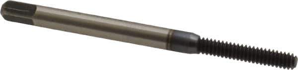 Kennametal - #4-40 UNC H3 Thread Limit Bottoming Thread Forming Tap - Vanadium High Speed Steel, TiCN Finish, 1.88" OAL, 0.313" Thread Length, Right Hand Thread, Series 5502TC - Exact Tool & Supply