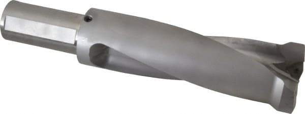Kennametal - 206.5mm Max Drill Depth, 2.5xD, 82.6mm Diam, Indexable Insert Drill - 2 Inserts, 2" Shank Diam, Straight Shank - Exact Tool & Supply