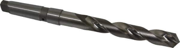 Value Collection - 1-1/8", 4MT 118° Point Cobalt Taper Shank Drill Bit - Bright Finish, 7-3/4" Flute Length, 13-3/8" OAL, Spiral Flute, Through Coolant - Exact Tool & Supply