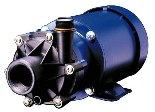 Finish Thompson - 7-1/2 HP, 77 Shut Off Feet, Polypro, Carbon and Viton Magnetic Drive Pump - 3 Phase - Exact Tool & Supply