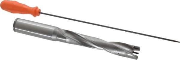 Kennametal - 22.23 to 22.73mm Diam, 5xD, 120mm Max Depth, 1" Shank Diam, 148.38mm Flute, 228.6mm OAL, Replaceable Tip Drill - KSEM0875 Insert, 4 Seat Size, Series KSEM - Exact Tool & Supply