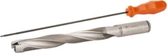 Kennametal - 19.05 to 19.55mm Diam, 7xD, 140mm Max Depth, 3/4" Shank Diam, 170.61mm Flute, 225.43mm OAL, Replaceable Tip Drill - KSEM0750 Insert, 2 Seat Size, Series KSEM - Exact Tool & Supply