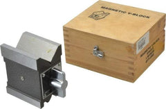 Value Collection - 4.76 to 2-3/4" Capacity, 90° Angle, Steel V-Block - 3-3/16" Long x 2-3/8" Wide x 3-3/4" High, Sold as Individual - Exact Tool & Supply