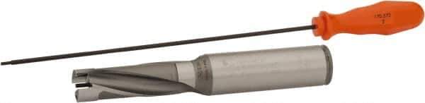 Kennametal - 20.64 to 21.14mm Diam, 3xD, 61.91mm Max Depth, 1" Shank Diam, 3.22" Flute, 6.38" OAL, Replaceable Tip Drill - KSEM0813 Insert, 3 Seat Size, Series KSEM - Exact Tool & Supply