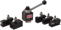 Aloris - Series AXA Tool Post Holder & Set for 0 to 12" Lathe Swing - 6 Piece, Includes Style 1 Holder, Style 10 Holder, Style 104 Holder, Style 2 Holder, Style 7 Holder, Tool Post - Exact Tool & Supply