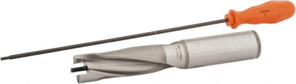 Kennametal - 30.16 to 30.66mm Diam, 3xD, 90.49mm Max Depth, 1-1/4" Shank Diam, 4.72" Flute, 8.13" OAL, Replaceable Tip Drill - KSEM1188 Insert, 8 Seat Size, Series KSEM - Exact Tool & Supply