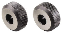 Value Collection - 3/16 Inch Face Width, 5/8 Inch Diameter, High Speed Steel Knurl Wheel Set - 7/32 Inch Hole Diameter, Beveled Face Knurl, Left and Right Hand Diagonal Pattern, Form - Exact Tool & Supply
