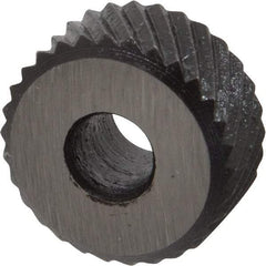 Value Collection - 1/4 Inch Face Width, 3/4 Inch Diameter, High Speed Steel Knurl Wheel Set - 1/4 Inch Hole Diameter, Beveled Face Knurl, Left and Right Hand Diagonal Pattern, Form - Exact Tool & Supply