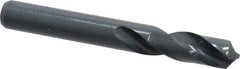Interstate - 12.5mm 118° Spiral Flute High Speed Steel Screw Machine Drill Bit - Oxide Finish, Right Hand Cut, 51mm Flute Length, 102mm OAL, Standard Point, Straight Shank - Exact Tool & Supply