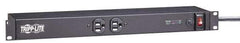 Tripp-Lite - 12 Outlets, 120 VAC20 Amps, 10' Cord, Power Outlet Strip - Floor, Keyhole Mount, 5-15 NEMA Configuration, 4" Strip - Exact Tool & Supply