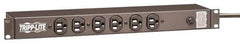 Tripp-Lite - 14 Outlets, 120 Volts, 15 Amps, 15' Cord, Power Outlet Strip - Rack Mount, 5-15P NEMA Configuration, 17-1/2" Strip, UL1449 3rd Edition - Exact Tool & Supply