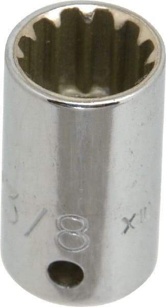 Proto - 1/4" Drive, 3/8" Socket, Spline Socket - 12 Points, 59/64" OAL - Exact Tool & Supply