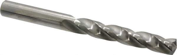 SGS - 29/64" 150° Solid Carbide Jobber Drill - Bright Finish, Right Hand Cut, Spiral Flute, Straight Shank, 4-3/4" OAL, Standard Point - Exact Tool & Supply