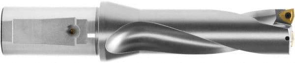 Komet - 4.436" Max Drill Depth, 4xD, 1-7/64" Diam, Indexable Insert Drill - 2 Inserts, 1-1/4" Shank Diam, Straight Shank - Exact Tool & Supply