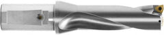 Komet - 4.436" Max Drill Depth, 4xD, 1-7/64" Diam, Indexable Insert Drill - 2 Inserts, 1-1/4" Shank Diam, Straight Shank - Exact Tool & Supply