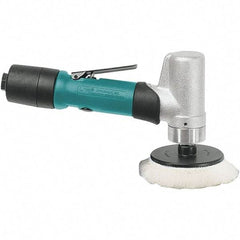 Dynabrade - 3" Pad Diam, 3,200 RPM, 0.4 hp, Handheld Pneumatic Buffer - 24 CFM, 3/8-24" Spindle Thread, 1/4 NPT Inlet - Exact Tool & Supply