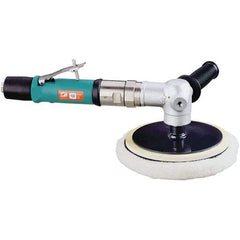 Dynabrade - 6" Pad Diam, 2,000 RPM, 0.7 hp, Handheld Pneumatic Buffer - 41 CFM, 5/8-11" Spindle Thread, 1/4 NPT Inlet - Exact Tool & Supply