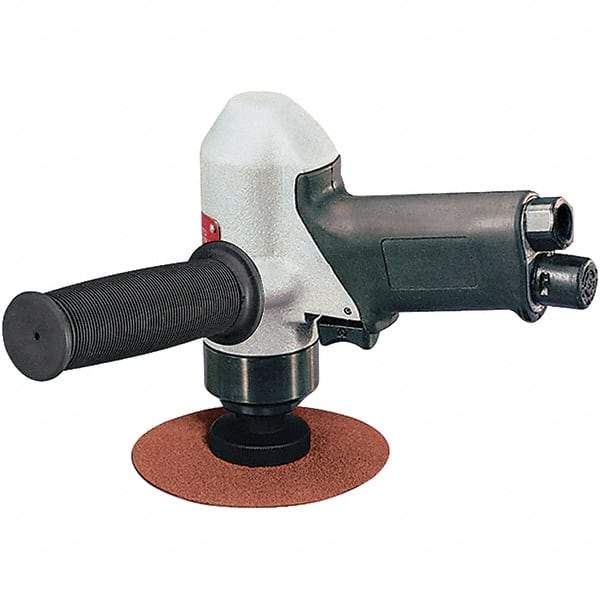 Dynabrade - 4-1/2 to 5" Disc, 11,000 RPM, Pneumatic Handheld Disc Sander - 32 CFM, 1/4 NPT Inlet, 0.7 hp, 90 psi - Exact Tool & Supply