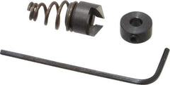 Burr-Bit - M3 Tap Compatibility, 4.3mm Collar Thickness, 55/64" Relaxed Length, 14.2mm Compressed Length, 2 Tap Flutes, Deburring Tap Attachment - 3/8" Outside Diam, 120° Included Angle, High Speed Steel - Exact Tool & Supply